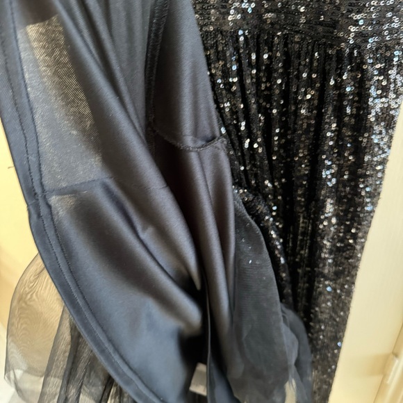 Draper James Sleeveless Black Sequin Midi Dress Size 2 - Picture 10 of 12